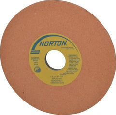 Norton - 7" Diam x 1-1/4" Hole x 1/4" Thick, M Hardness, 150 Grit Surface Grinding Wheel - Aluminum Oxide, Type 1, Very Fine Grade, 3,600 Max RPM, Vitrified Bond, No Recess - Exact Tooling