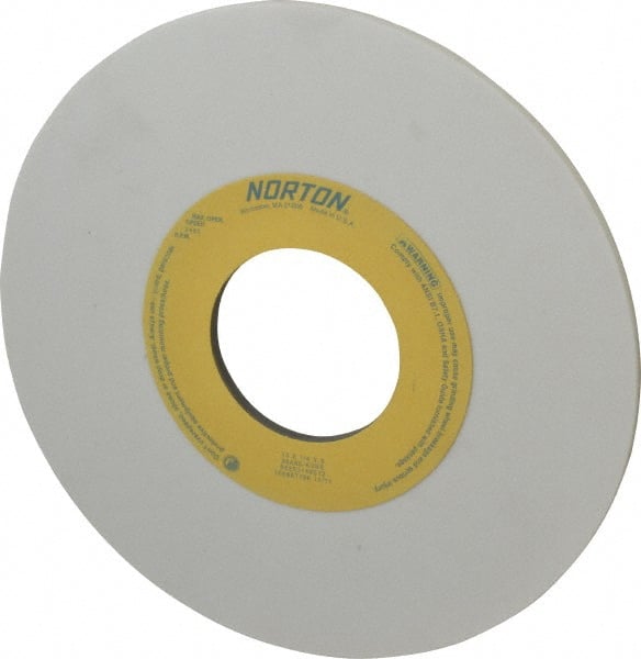 Norton - 10" Diam x 3" Hole x 1/4" Thick, K Hardness, 80 Grit Surface Grinding Wheel - Aluminum Oxide, Type 1, Medium Grade, 2,485 Max RPM, Vitrified Bond, No Recess - Exact Tooling
