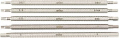 Wiha - 5 Piece Hex Drive Bit Set - Ball End Hex Point - Exact Tooling