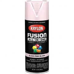 Krylon - Spray Paints; Type: Acrylic Enamel Spray Paint ; Color: Pink Blush ; Color Family: Pink ; Finish: Gloss ; Tack-free Dry Time (Minutes): 25 ; Application: Spray - Exact Tooling