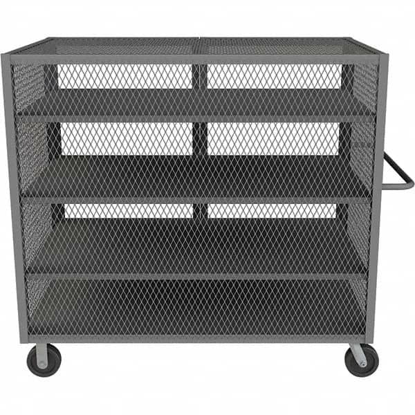 Durham - 2,000 Lb Capacity 4-Shelf Security Mesh Truck - Exact Tooling