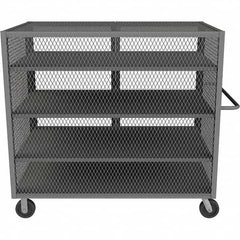 Durham - 2,000 Lb Capacity 4-Shelf Security Mesh Truck - Exact Tooling