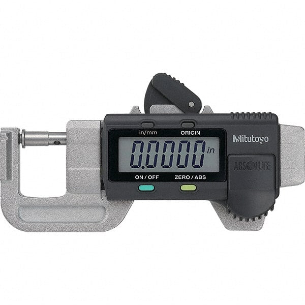 Mitutoyo - Electronic Thickness Gages Minimum Measurement (mm): 0.00 Minimum Measurement (Decimal Inch): 0.0000 - Exact Tooling