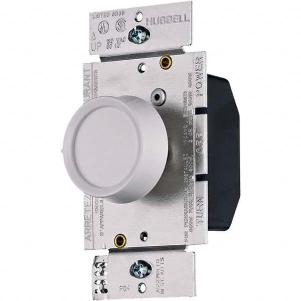 Hubbell Wiring Device-Kellems - 3 Pole, 120 VAC, 5 Amp, Residential Grade Rotary Dimmer Switch - Exact Tooling