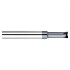 0.0980″ Cutter Diameter × 0.3750″ (3/8″) Reach Carbide Single Form #6 Thread Milling Cutter for Hardened Steels, 4 Flutes, AlTiN Nano Coated - Exact Tooling