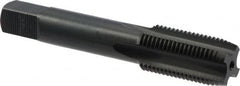 OSG - 1/8-27 NPSF Thread, 4 Flute Standard Pipe Tap - 2-1/8" OAL, 3/4" Thread Length, 5/16" Shank Diam, Oxide Finish, High Speed Steel - Exact Tooling