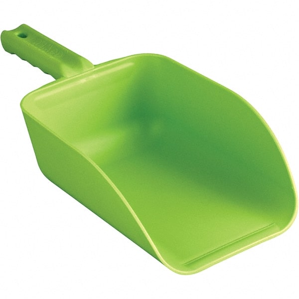 Remco - 82 oz Lime Polypropylene Flat Bottom Scoop - 5.9" Wide x 3.3" Deep Bowl, 4-1/2" Handle Length, 15.1" OAL - Exact Tooling