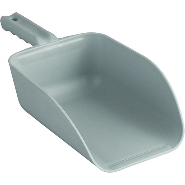 Remco - 82 oz Gray Polypropylene Flat Bottom Scoop - 5.9" Wide x 3.3" Deep Bowl, 4-1/2" Handle Length, 15.1" OAL - Exact Tooling