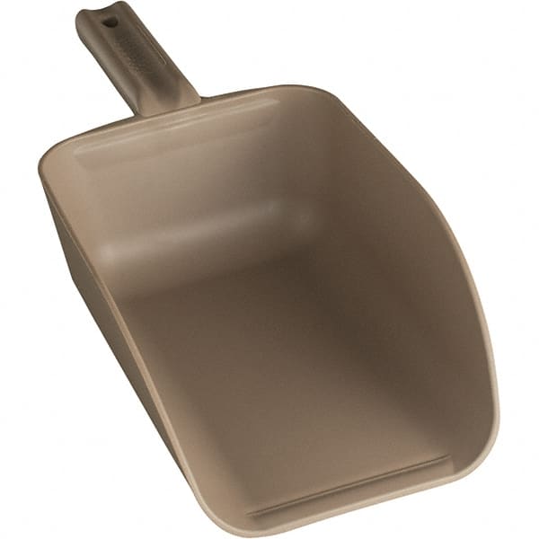 Remco - 82 oz Brown Polypropylene Flat Bottom Scoop - 5.9" Wide x 3.3" Deep Bowl, 4-1/2" Handle Length, 15.1" OAL - Exact Tooling