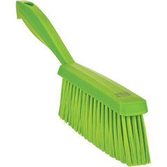 Vikan - 14" OAL, Polyester Staple Set Bench Brush - 2" Bristle Length, 6-3/8" Long Head, Straight Polypropylene Handle, Lime Green - Exact Tooling