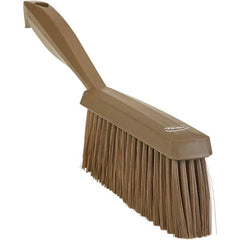 Vikan - 14" OAL, Polyester Staple Set Bench Brush - 2" Bristle Length, 6-3/8" Long Head, Straight Polypropylene Handle, Brown - Exact Tooling