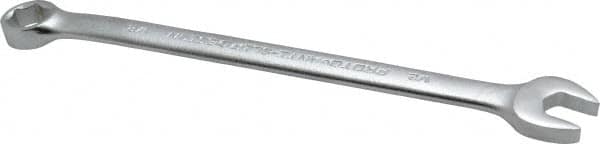 Proto - 1/2" 6 Point Combination Wrench - 15° Head Angle, 8" OAL, Steel, Satin Finish - Exact Tooling