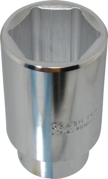 Proto - 1-1/2", 1/2" Drive, Deep Hand Socket - 6 Points, 3-1/2" OAL - Exact Tooling