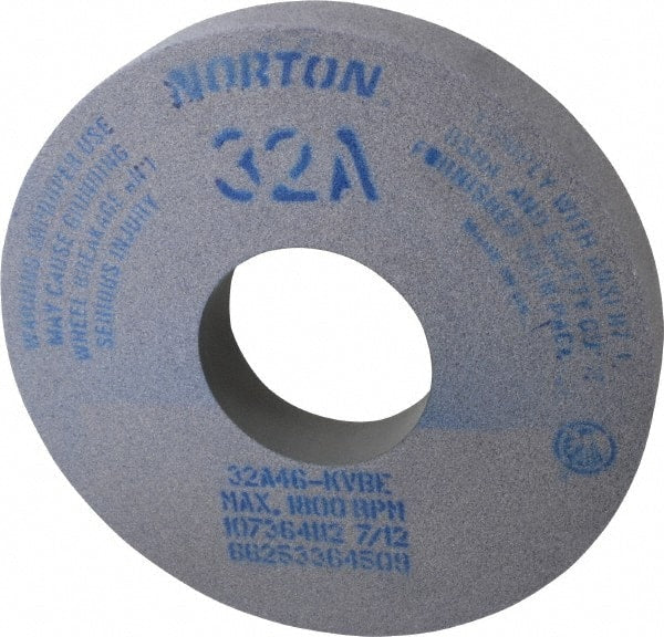 Norton - 14" Diam x 5" Hole x 2" Thick, K Hardness, 46 Grit Surface Grinding Wheel - Aluminum Oxide, Type 1, Coarse Grade, 1,800 Max RPM, Vitrified Bond, No Recess - Exact Tooling