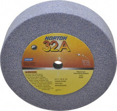 Norton - 6" Diam, 1/2" Hole Size, 1-1/2" Overall Thickness, 46 Grit, Type 6 Tool & Cutter Grinding Wheel - Coarse Grade, Aluminum Oxide, K Hardness, Vitrified Bond, 3,820 RPM - Exact Tooling