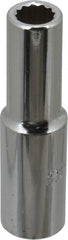 Proto - 1/2" Drive, Deep Hand Socket - 12 Points, 3-1/4" OAL, Chrome Finish - Exact Tooling