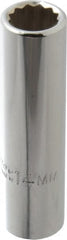 Proto - 1/2" Drive, Deep Hand Socket - 12 Points, 3-1/4" OAL, Chrome Finish - Exact Tooling