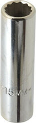 Proto - 1/2" Drive, Deep Hand Socket - 6 Points, 3-1/4" OAL, Chrome Finish - Exact Tooling