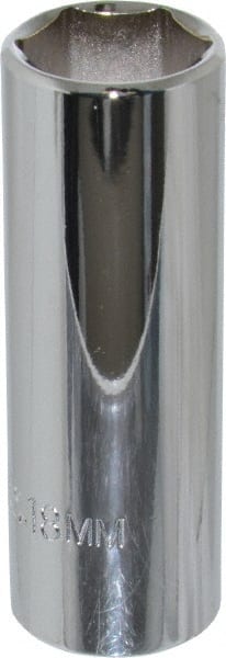 Proto - 3/8" Drive, Deep Hand Socket - 6 Points, 2-3/4" OAL, Chrome Finish - Exact Tooling