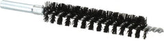 Schaefer Brush - 4" Brush Length, 3/4" Diam, Nylon Single Stem, Single Spiral Condenser Tube Brush - 6-1/4" Long, Nylon, 12-24 Female Connection - Exact Tooling