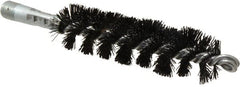 Schaefer Brush - 5" Brush Length, 1-1/4" Diam, Nylon Single Stem, Single Spiral Tube Brush - 7-1/4" Long, Nylon, 1/4" NPSM Male Connection - Exact Tooling