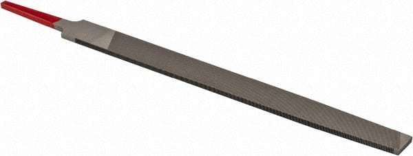 Simonds File - 8" Long, Smooth Cut, Mill American-Pattern File - Single Cut, Tang - Exact Tooling