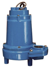 Little Giant Pumps - 1 hp, 10 Amp Rating, 230 Volts, Nonautomatic Operation, Effluent Pump - 1 Phase, Cast Iron Housing - Exact Tooling
