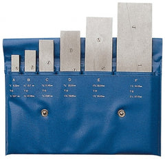 PEC Tools - 3/8 to 2-1/4 Inch Adjustable Parallel Set - Includes Vinyl Pouch, 6 Pieces - Exact Tooling