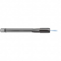 Guhring - M12x1.00 Metric 6HX 4 Flute Bright Finish Solid Carbide Straight Flute Standard Hand Tap - Plug, Right Hand Thread, 100mm OAL, D5/D6 Limit, Through Coolant - Exact Tooling