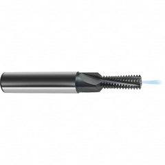 Guhring - 3/8-24 UNF , 7.95mm Cut Diam, 4 Flute Solid Carbide Helical Flute Thread Mill - Internal Thread, 20.6mm LOC, 80mm OAL, 12mm Shank Diam - Exact Tooling