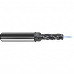 Guhring - M16x1.50 Metric Fine , 12.8mm Cut Diam, 4 Flute Solid Carbide Helical Flute Thread Mill - Internal Thread, 41.3mm LOC, 102mm OAL, 18mm Shank Diam - Exact Tooling