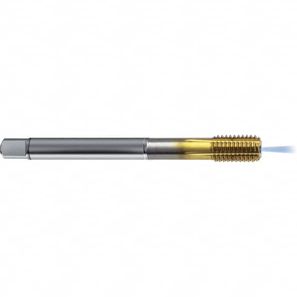 Guhring - 5/8-11 UNC 2BX H11/H12 Thread Limit Bottoming Thread Forming Tap - High Speed Steel, TiN Finish, 4.331" OAL, Right Hand Thread, Series 4383 - Exact Tooling