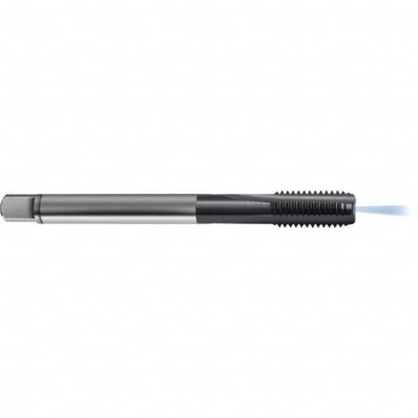 Guhring - M8x1.00 Metric 6HX 3 Flute TiCN Finish High Speed Steel Straight Flute Standard Hand Tap - Plug, Right Hand Thread, 90mm OAL, D5/D6 Limit, Through Coolant - Exact Tooling