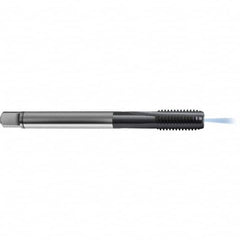 Guhring - M10x1.50 Metric 6HX 3 Flute TiCN Finish High Speed Steel Straight Flute Standard Hand Tap - Modified Bottoming, Right Hand Thread, 100mm OAL, D10/D11 Limit, Through Coolant - Exact Tooling