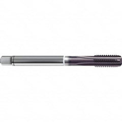 Guhring - M12x1.50 Metric 6HX 4 Flute TiAlN Finish High Speed Steel Straight Flute Standard Hand Tap - Modified Bottoming, Right Hand Thread, 100mm OAL, D5/D6 Limit - Exact Tooling