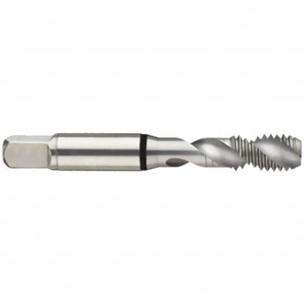 Guhring - 4-48 UNF 2 Flute 2B Modified Bottoming Spiral Flute Tap - High Speed Steel, Bright Finish, 2.205" OAL, Right Hand Flute, Right Hand Thread, H2/H3, Series 3932 - Exact Tooling