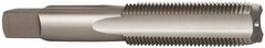 OSG - 3/4-16 UNF 3B 4 Flute Bright Finish High Speed Steel Straight Flute Standard Hand Tap - Plug, Left Hand Thread, 4-1/4" OAL, 2" Thread Length, H3 Limit, Oversize - Exact Tooling
