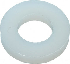 Made in USA - 1/4" Screw, Grade 6/6 Nylon Standard Flat Washer - 6.53mm ID x 1" OD, 2.36mm Thick - Exact Tooling