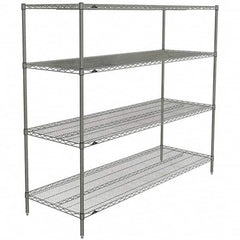 Metro - 2,000 Lb Capacity 4 Shelf Wire Shelving - Starter Unit - Exact Tooling