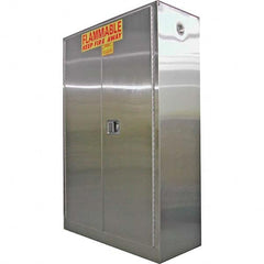 Securall Cabinets - Safety Cabinets Hazardous Chemical Type: Flammable and Combustible Liquids Color: Silver - Exact Tooling