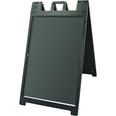 NMC - 24" Wide x 36" High Sign Compatiblity, Rigid Plastic Square Floor Sign Holder - Black, 45" Holder Height - Exact Tooling