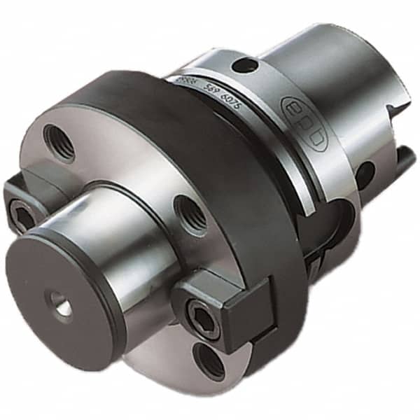 Seco - HSK125 Taper Shank 2-1/2" Pilot Diam Shell Mill Holder - 3.49" Flange to Nose End Projection, 4.874" Nose Diam, Through-Spindle Coolant - Exact Tooling
