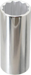 Proto - 1/2" Drive, Deep Hand Socket - 12 Points, 3-1/4" OAL, Chrome Finish - Exact Tooling