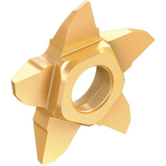 Grooving Insert: PENTA17ER0007K0E IC1008, Solid Carbide TiAlN & TiN Finish, Right Hand, 0.7 mm Cutting Width, 2.5 mm Max Depth, Series PentaCut