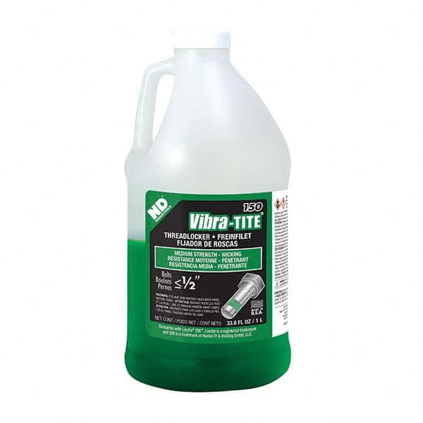 Vibra-Tite - 1 L Jug, Green, Medium Strength - Wicking Grade Threadlocker - Exact Tooling