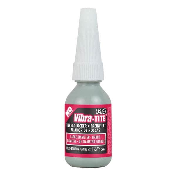 Vibra-Tite - 10 mL Bottle, Red, Large Diameter/High Strength Threadlocker - Exact Tooling