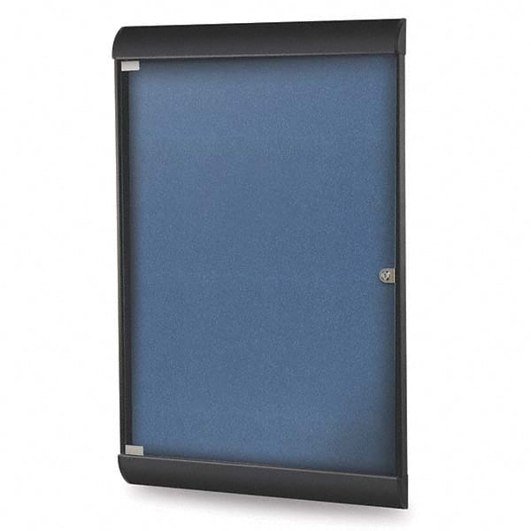 Ghent - Cork Bulletin Boards Style: Enclosed Bulletin Board Color: Navy - Exact Tooling