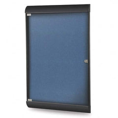 Ghent - Cork Bulletin Boards Style: Enclosed Bulletin Board Color: Navy - Exact Tooling