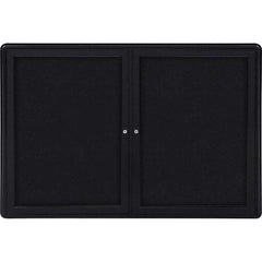 Ghent - Cork Bulletin Boards Style: Enclosed Fabric Bulletin Board Color: Black - Exact Tooling