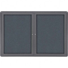 Ghent - Cork Bulletin Boards Style: Enclosed Fabric Bulletin Board Color: Gray - Exact Tooling